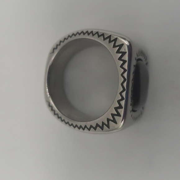 139- Black Stone Handmade Men's Ring Size 10 NWT - Picture 7 of 8